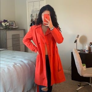 Coral Trench coat